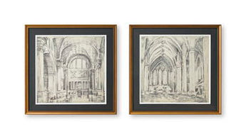 Downyard - Wall Art Set (Set of 2) - Black / Beige