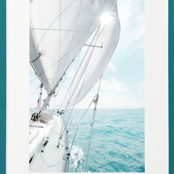 Sunward Sails I - 24 X 32 - Framed Print Under Glass - White
