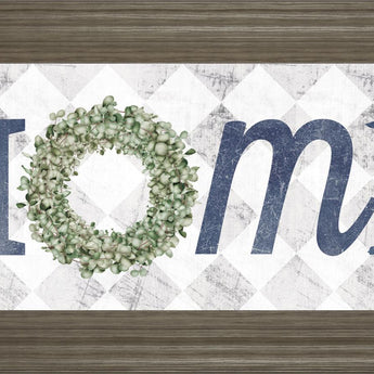 18x42 Home With Eucalyptus Wreath I By Marla Rae - Gray