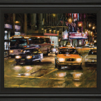 Radio City, New York City By Desmond O'hagan - Framed Print Wall Art - Light Brown