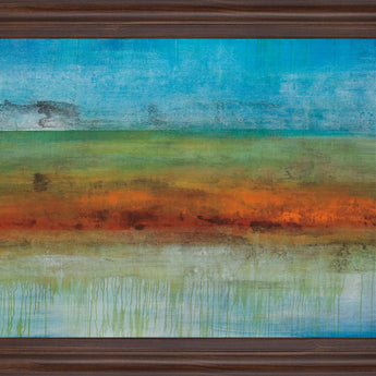 Rustic Glowscape - 28" x 34" Framed Wall Art - Light Blue