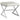 Rita - X-Cross Square Ottoman - White And Chrome