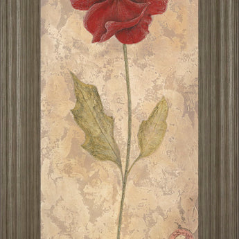 Flower Il - Framed Print Wall Art - Beige