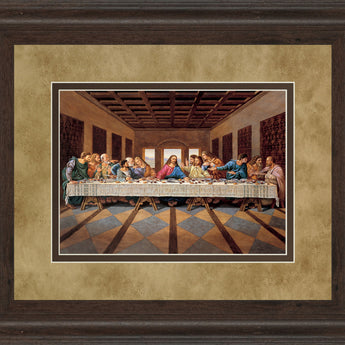 Last Supper - Framed Print Wall Art - Light Brown