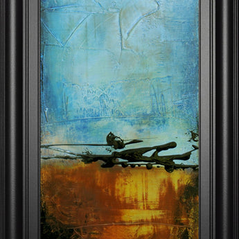 West Side Affair Il By Erin Ashley - Framed Print Wall Art - Light Blue