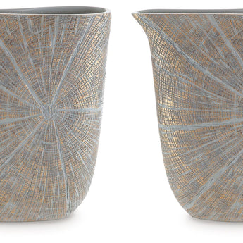 Ardenley - Vase (Set of 2) - Antique Gold Finish 14.63"