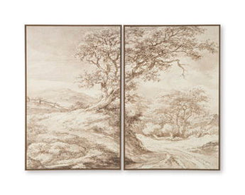 Stormish - Wall Art Set (Set of 2) - Beige / Brown