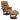 Monarch - Silla giratoria reclinable manual y otomana
