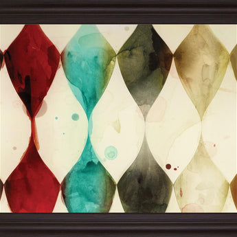 Vivid Hourglass - 28" x 34" Framed Wall Art - Beige