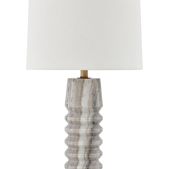 Desmont - Marble Table Lamp - White / Beige / Gray