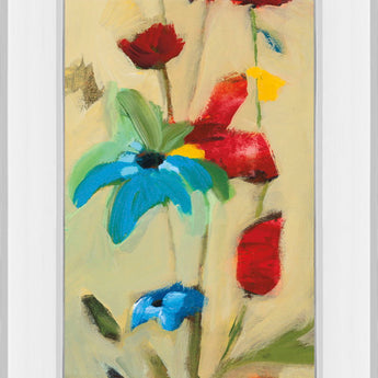 Wildflower Il By Jennifer Zybala - Mirror Framed Print Wall Art - Beige