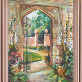 Secret Garden Pathway - 28" x 34" Framed Wall Art - Green