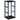 Cyclamen - 3-Shelf Clear Glass Curio Display Cabinet - Black