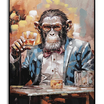 Dapper Toast - Framed Wall Art - Brown