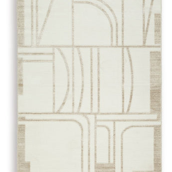 Farongrove - 5' x 7' Rug - Ivory / Beige