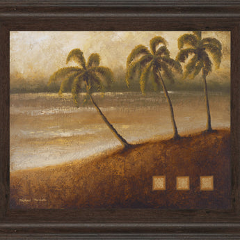 Tropical Escape Il By Michael Marcon - Framed Print Wall Art - Light Brown