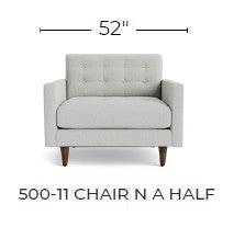 Wallace 52" Leather Chair and A Half -