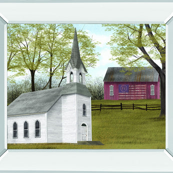 Faith And Freedom By Billy Jacobs - Mirror Framed Print Wall Art - Green