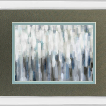 Silver Rain By Karen Lorena Parker - Mirror Framed Print Wall Art - Dark Gray