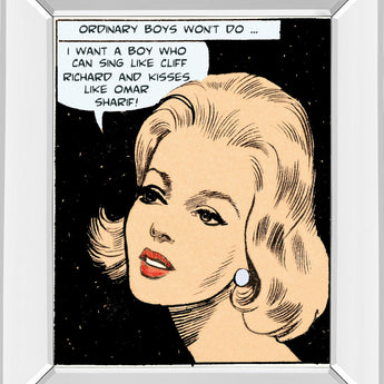 Ordinary Boys Won't Do By Roy Newby - Mirror Framed Print Wall Art - Beige