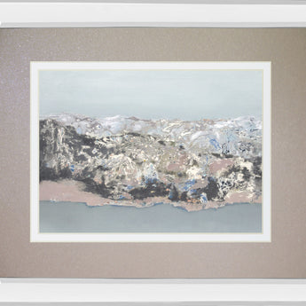 Terrain By Caroline -Mirror Framed Print Wall Art - Dark Gray