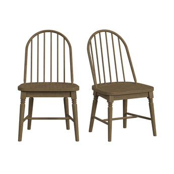 Heritage - Windsor Side Chair (Set of 2) With Leveler - Oak Brown