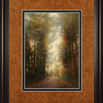 Road Of Mysteries Il By Amy Melious - Framed Print Wall Art - Light Brown