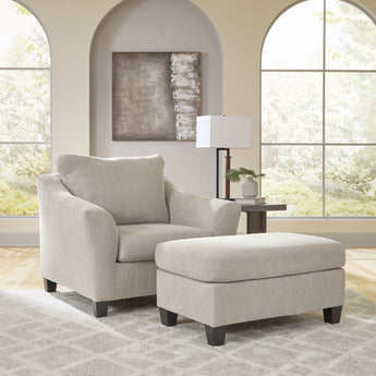 Willarae - 2 Pc. - Chair And A Half, Ottoman - Taupe