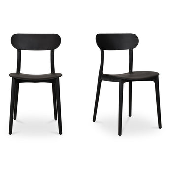Kent - Silla de comedor para exterior (juego de 2) - Negro