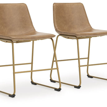 Ciabori - Dining Upholstered Side Chair (Set of 2) - Toast / Gold