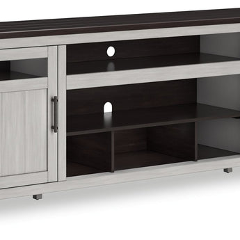 Darborn - XL TV Stand W/Fireplace Option - Gray / Brown