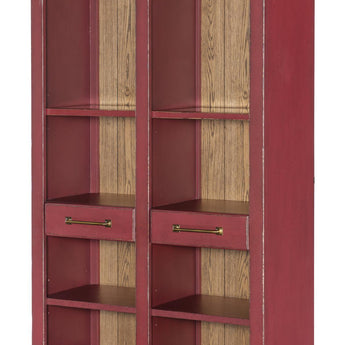 Vintage Market - Arched Bookcase - Barnwood Oak And Spiced Apple