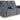 Studio Cave - Power Reclining Loveseat with Console - Steel