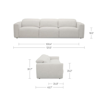 Wilder - Power Recliner Sofa - Flecked Oat / Beige