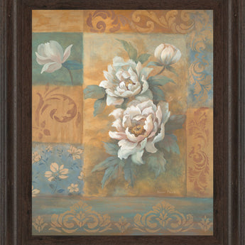 Pam's Poppies I By Vivian Flasch - Framed Print Wall Art - Light Brown