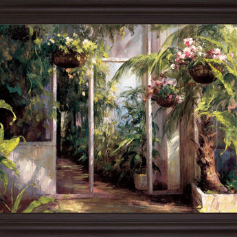 Verdant Solarium - 28" x 34" Framed Wall Art - Green