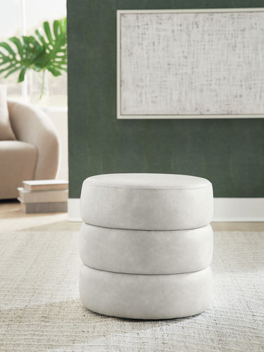 Ummi - Swivel Accent Ottoman - Bone