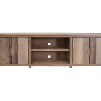 Natural Parota - 93" TV Stand - Brown Cappuccino