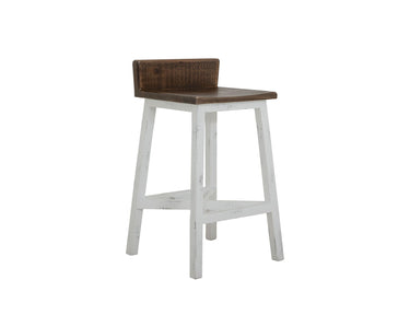 Pueblo Wooden Seat & Base Stool (Set of 2) - detail