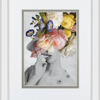 Garden Party I By Wild Apple Portfolio Mirrored Frame - Pearl Silver