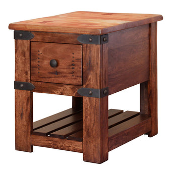 Parota Chairside Table Cinnamon Brown - Chair Side Tables at Quality Home Furniture Mesquite