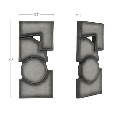 Teo - Wall Sculpture - Charcoal
