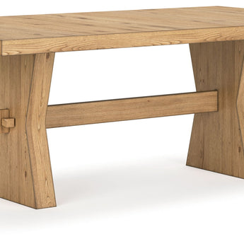 Galliden - Mesa de comedor rectangular - Marrón claro