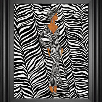 22x26 Zebra Inspired Fashion By Dexter Griffin - Black