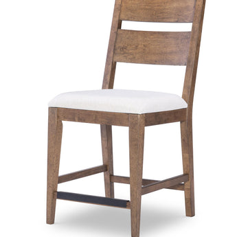Artisan's Place - Ladder Back Counter Height Chair (Set of 2) - Vintage Pine Ironwood