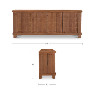 Enya - Sideboard - Red / Oak