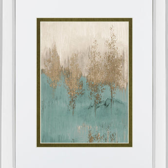 Through The Gold Trees Abstract II By LanieLoreth - Light Blue