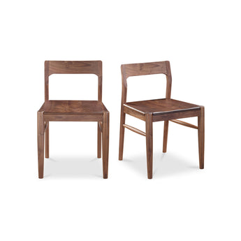 Owing - Silla de comedor (juego de 2) - Marrón nogal