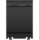 GE 24" Portable Dishwasher, Black - GPT225SGLBB