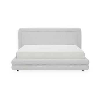Tory - King Bed Pebble - White